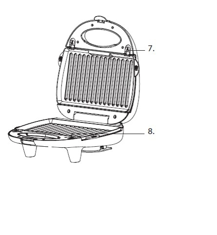 13 Parts of the Appliance 6. 5. 1. 2. 1. Handle 2. Handle clip 3. Bottom housing 4. Upper housing 5.