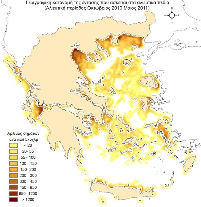 περίοδο σε κάνναο 5*5χλμ χρησιμοποιώντας τη μέθοδο