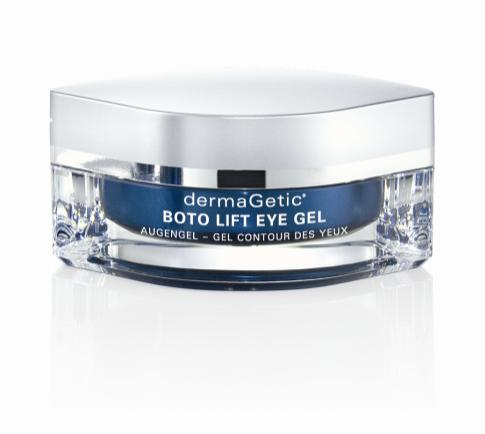 dermagetic BOTO LIFT EYE GEL Για την ώριμη περιοχή των ματιών που είναι επιρρεπείς σε ρυτίδες ΒΑΣΙΚΑ ΣΥΣΤΑΤΙΚΑ: PALMITOYL TETRAPEPTIDE-7 DIPEPTIDE-2 CERAMIDE 2 + 3 PANTHENOL CENTELLA ASIATICA LEAF