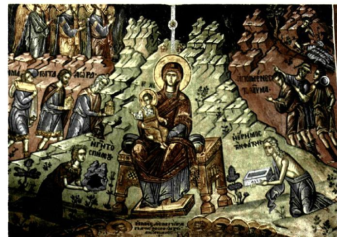 "Τί σοι προσενέγκωμεν, Χριστέ..." Τοιχογραφία στη μονή Δοχειαρίου, Άγιο Όρος, 16ος αι.