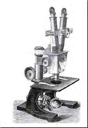 Η εξέλιξη του μικροσκοπίου Μέχρι τα μέσα του 19 ου αιώνα το μικροσκόπιο κατασκευάζεται χειροτεχνικά.