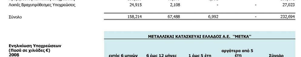 Ο Όμιλος δεν έχει σημαντικά βραχυπρόθεσμα ή μακροπρόθεσμα έντοκα δάνεια, ούτε σημαντικές έντοκες επενδύσεις. Ο δανεισμός του Ομίλου στο σύνολο του την 31η Δεκεμβρίου 2009 ανέρχεται σε 10.422 χιλ.