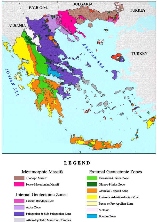 Structural zones of the