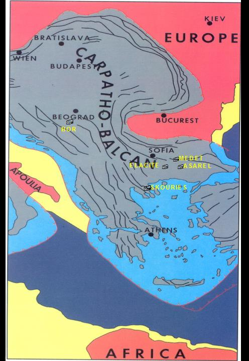 Καρπαθο-Βαλκανικό σύστημα Τα σημαντικότερα κοιτάσματα πορφυρικού Cu, ηλικίας Ανωτ.