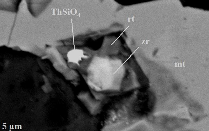 Back scattered images from various drill cores of the Skouries