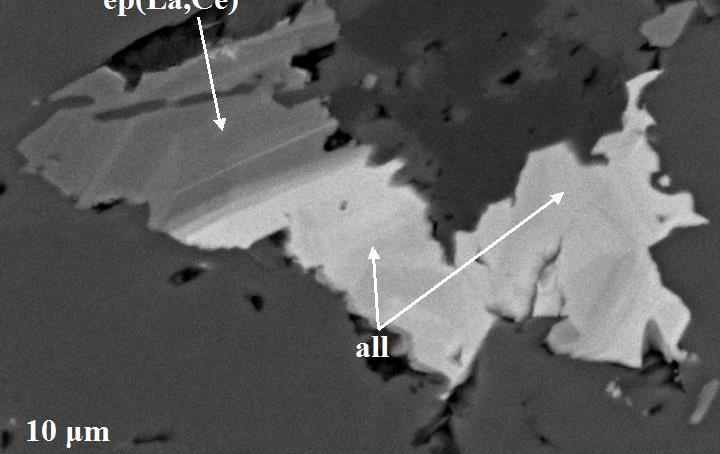 Back scattered images from various drill cores of the Skouries porphyry deposit (8/13)