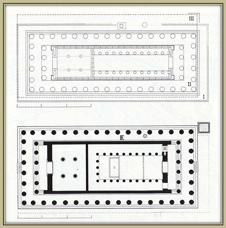 3. α) Προπαρθενώνας, β) Παρθενώνας Σχέδιο Μανόλη Κορρέ πηγή-βιβλίο: Ο ΠΑΡΘΕΝΩΝ, ΑΡΧΙΤΕΚΤΟΝΙΚΗ ΚΑΙ ΣΥΝΤΗΡΗΣΗ Μ.ΚΟΡΡΕΣ-Γ.Α. ΠΑΝΕΤΣΟΣ-Τ.
