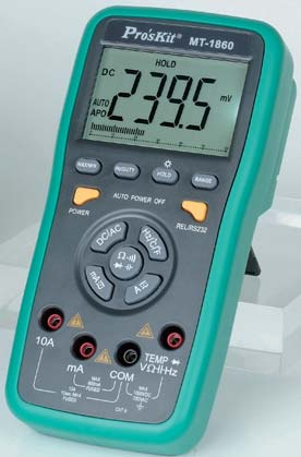 MT-1860 The Professional Multimeter Series comes easy connection to PC for monitor