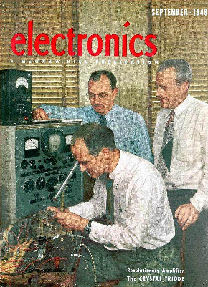 Tο Transistor Οι John Bardeen, Walter Brattain και William Shockley ανακαλύψανε το transistor effect και αναπτύξανε την πρώτη συσκευή τον εκέµβριο του 1947, όταν ήταν µέλη του τεχνικού προσωπικού των