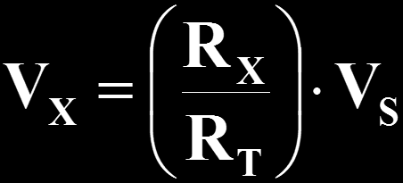 ισούται με το λόγο αυτής της τιμής αντίστασης R x προς την