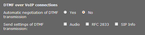 Configurarea sistemului pe DECT Manager Setări VoIP suplimentare În această pagină puteţi efectua setări pentru trimiterea de semnale DTMF şi pentru calitatea vocii, puteţi configura transferul