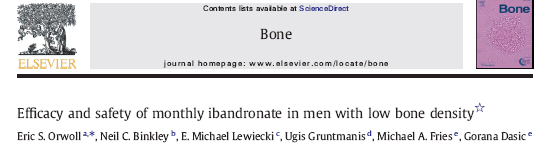 1 έηοσς, ελεγτόμενη με placebo, ησταιοποιημένη (2:1), διπλά-ησθλή μελέηη n = 132 άνδρες ( 30 εηών) με πρωηοπαθή, ιδιοπαθή ή σπογοναδική οζηεοπόρωζη Baseline BMD T-score: FN -2.0 & LS -1.
