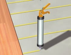 SikaBond -T45 je naročito pogodan za lepljenje drvenih podova bez ureza i žljebova, kao i: Lamelni parket Mozaik parket Industrijski parketi Za lepljenje