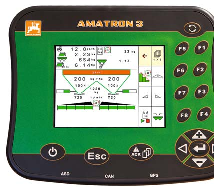 AMAZONE AMATRON 3 Οθόνη μεγέθους 5,6 " AMAZONE CCI 100 Οθόνη αφής μεγέθους 8,4 " Άλλα