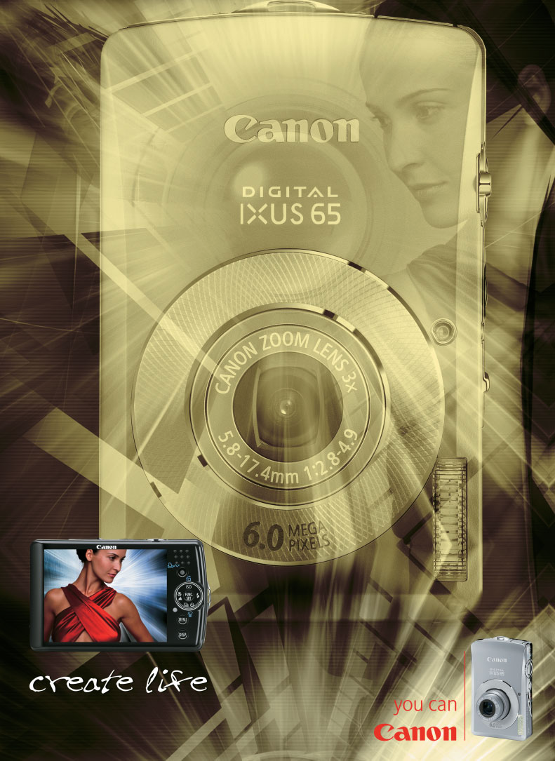 www.canon.si IXUS 65: Oblikovan da privlaëi poglede!