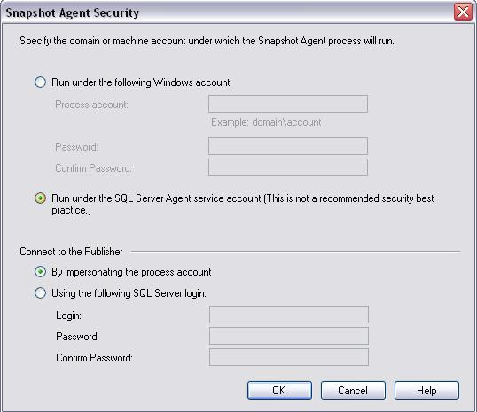 Μπορούμε να επιλέξουμε είτε κάποιο Windows account ώστε να συνδέεται στον Agent, είτε το SQL Server Agent service Account.