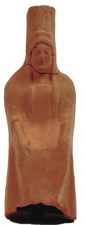 ΑΘ ανασκαφη Ανατολική Αχαΐα τριποδίσκος, μικρό πλακίδιο με δύο ανάγλυφες γυναικείες κεφαλές, εξαρτήματα θύρας, περόνες και ένας καθρέπτης) (εικ. 3).
