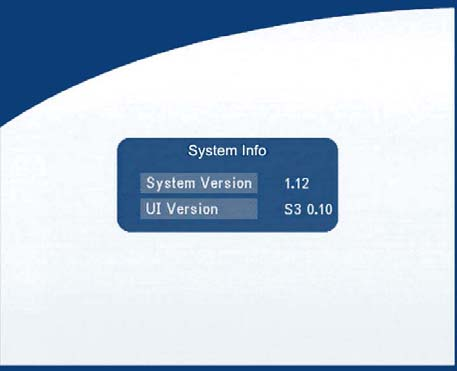 5.3.4 Informácie o systéme Informácie o systéme zobrazujú údaje o prijímači ako typ softvéru a UI verzie. 5.3.5 Obnova systému Obrazovka 43 V tomto menu si môžete vybrať medzi,,stb do STB alebo,,oad.