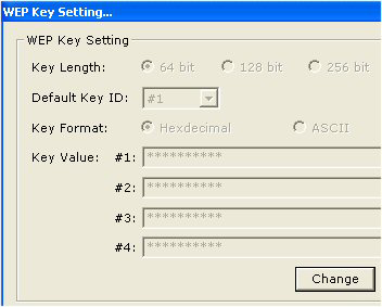 . Επιλέξτε " Ταυτότητα προεπιλεγµένου κλειδιού (Default Key ID). 3. Επιλέξτε " Μορφή κλειδιού " (Key Format). 4. Εισάγετε τον κωδικό κρυπτογράφησης WEP. 5. Κάντε κλικ στο " εφαρµογή " (Apply). 6.