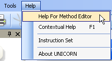 Πρόσβαση στο βοηθητικό πρόγραμμα βοήθειας 3 Περιγραφή συστήματος 3.6 Επισκόπηση λογισμικού UNICORN 3.6.1 Γενική λειτουργία UNICORN Το λογισμικό UNICORN περιλαμβάνει ένα περιεκτικό πρόγραμμα βοήθειας.