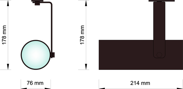 RAY-V Series Διαστάσεις Εξωτερικό LED Spot Η σειρά των LED spot RAY παρέχει ισχυρό φωτισμό με χαμηλή κατανάλωση