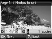 Ако изберете Place photos manually, разположете снимките, както е показано на (1) или оставете празно, както е показано на (2).
