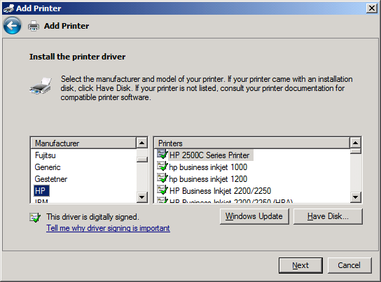 11. Στην ενότητα Install the print driver (Εγκατάσταση του προγράμματος οδήγησης εκτύπωσης),