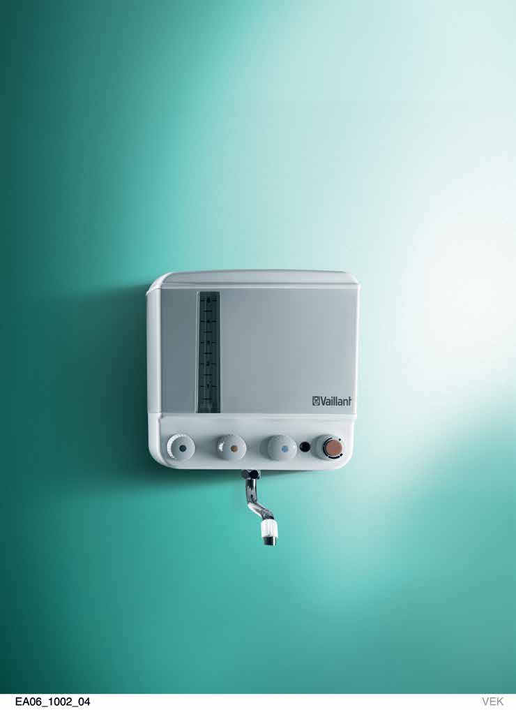 VEN, VEK Mali električni akumulacijski grijač vode VEK Mali akumulacijski grijač VEK u najkraćem mogućem vremenu zagrijava vodu na bilo koju temperaturu između 30 C i vrelišta.