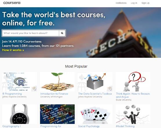 2.3 Πλατφόρμα Coursera Η Coursera είναι μια πλατφόρμα εκπαίδευσης η οποία συνεργάζεται με κορυφαία πανεπιστήμια και οργανισμούς παγκοσμίως ώστε να προσφέρει διαδικτυακά για οποιονδήποτε δωρεάν.