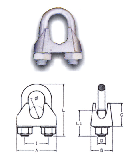 0 4 0 8 LANCI & ELEMENTI ZA KAČENJE SZK žabice za sajlu prema standardu DIN 741 Tip Prečnik Otvor A B C D I L L1 mm mm mm mm mm mm mm mm mm 3 SZK 3 3 3,0 21 10 10 M4 9 20 12 SZK 5 8 5,0 24 11 10 M5