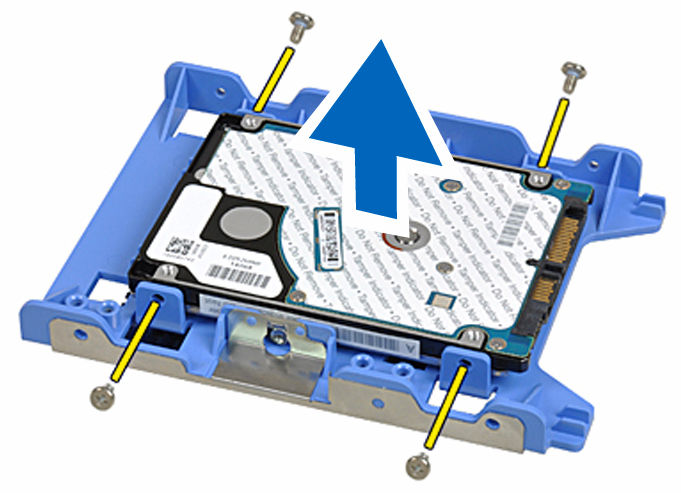 6. Αν υπάρχει εγκατεστημένος σκληρός δίσκος 2,5 ιντσών, αφαιρέστε τις βίδες και