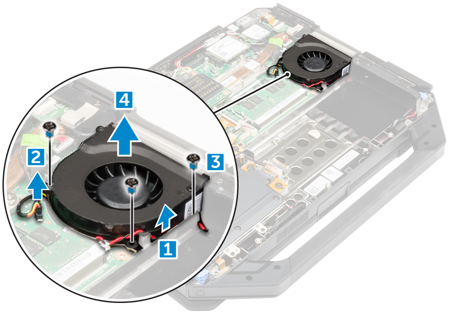 b. πλακέτα GPU c. πλακέτα σύνδεσης d. κάλυμμα βάσης e. μονάδα οπτικού δίσκου f. σκληρό δίσκο g. μπαταρία 4.