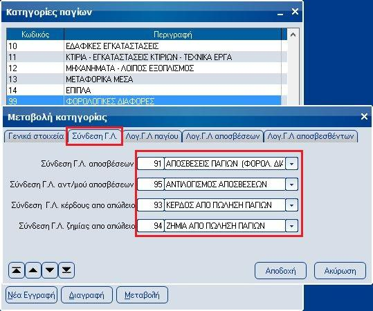 Η μεταβλητή «@A1» (το Α κεφαλαίο λατινικό) δηλώνει ότι στο δεύτερο άρθρο θα χρησιμοποιηθούν οι συνδεδεμένοι λογαριασμοί φορολογικής διαφοράς των λογαριασμών λογιστικής οι οποίοι θα ενημερωθούν με τις