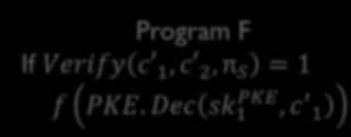 Sanitizable FE based on GGHRSW13 SSSSSSSSSS: pppp = pppp 1 PPPPPP, pppp 2 PPPPPP, mmmmmm = sskk 1 PPPPPP, sskk 2 PPPPPP GGGGGG mmmmmm, ff : SSSS ff = iiii FF EEEEEE pppp, mm : cc 1 PPPPPP.