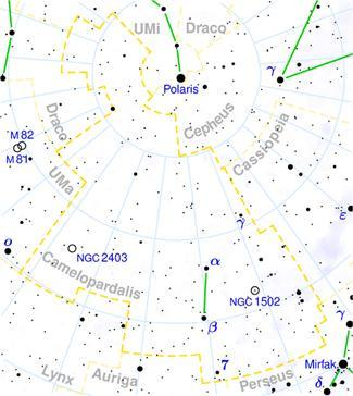 Καμηλοπάρδαλης Camelopardalis Είναι αστερισμός που σημειώθηκε πρώτη φορά το 1624 από τον Bartsch, και είναι ένας από τους 88 επίσημους αστερισμούς που θέσπισε η Διεθνής Αστρονομική Ένωση.