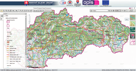 ÚGKK SR zverejnil nový geoportál Obr. 1 Mapový klient ZBGIS. 1. Úvod Na konferencii Inspirujme se, ktorá sa konala koncom novembra v Bratislave, zástupca spoločnosti T-MAPY, s. r. o.