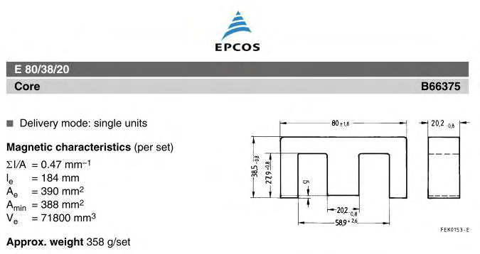 διακοπτική συχνότητα λειτουργίας είναι μεγάλη (20kHz). Στην πραγματικότητα, όμως, το πηνίο που κατασκευάστηκε αποτελείται από πυρήνα σιδήρου.