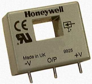 Τα αισθητήρια ρεύµατος που χρησιµοποιήθηκαν είναι τα CSNR151 της Honeywell, τα οποία είναι τοροειδούς σχήµατος ώστε να περνάει το καλώδιο από την εσοχή που διαθέτουν και τοποθετούνται πάνω σε πλακέτα