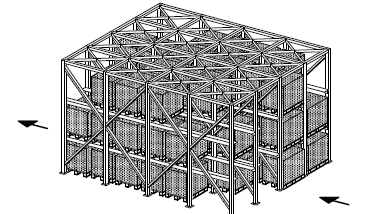 Prolazni regali za skladištenje paletnih jedinica Ovaj oblik regala predstavlja najprostije rešenje za formiranje regalnog skladišta po blok sistemu.