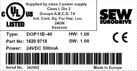 3 Ονομασία τύπου (DOP11B-10 έως DOP11B-60) Παράδειγμα ονομασίας τύπου 3 Ονομασία τύπου (DOP11B-10 έως DOP11B-60) 3.