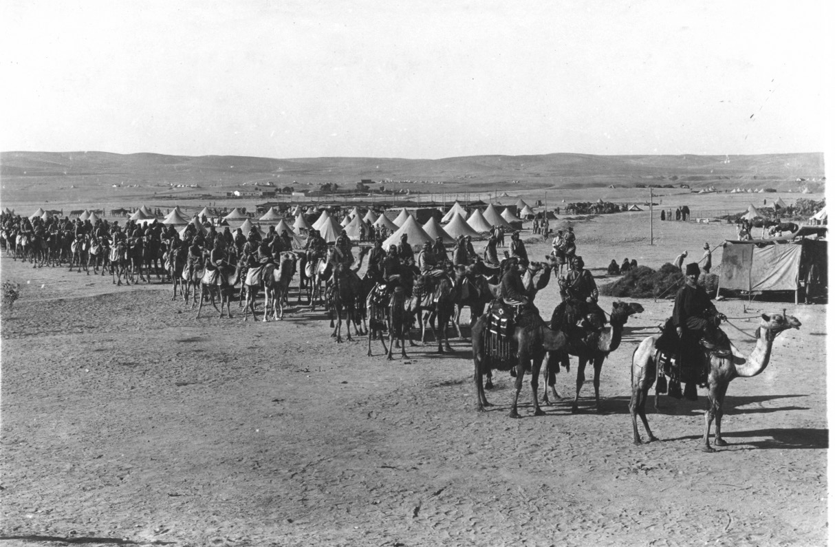 הנושארה םלועה תמחלמב םקלחו יניס יאה יצחבו בגנב םיאודבה 115 העות'מאני בכוחות בדואים כסיירים ומורי דרך בפשיטות ובהטמנות מוקשים, וכן כמגלי מקורות מים וככוח התרעה מפני התקפה בריטית.