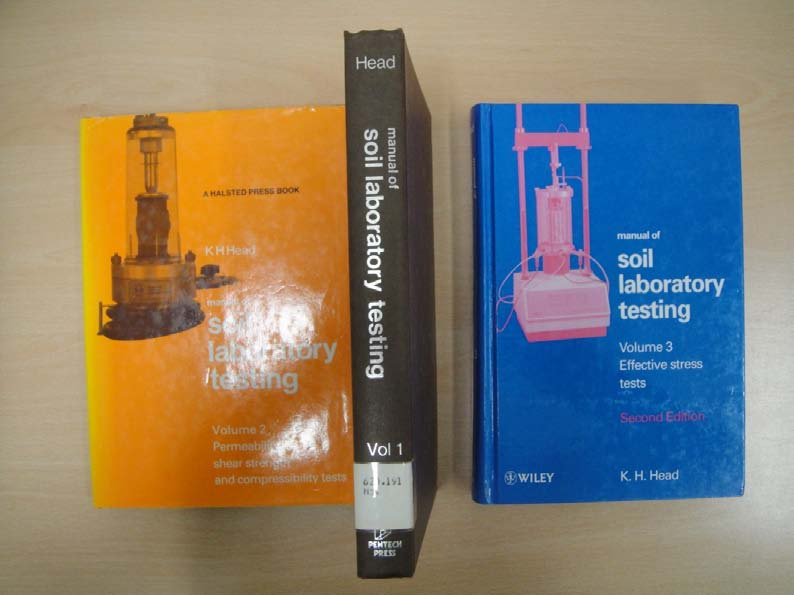 K.H. Head. Manual of Soil Laboratory Testing: Soil Classification and Compaction Tests, volume 1. Pentech Press Limited, UK, 1980.