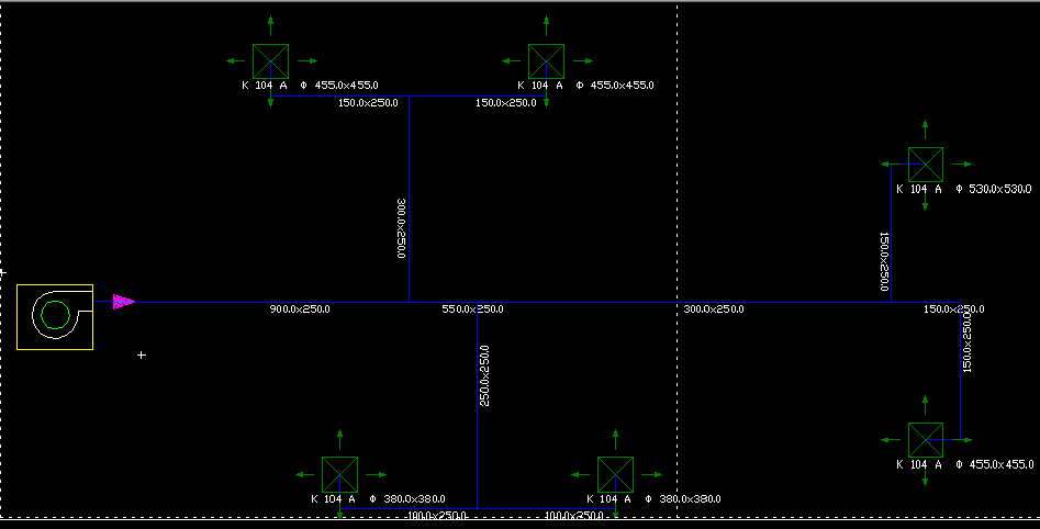 Ανεμιστήρας 1 Παροχή αέρα (m3/h) 4227 Δυσμενέστερος κλάδος (mmυσ) 1 11 Τριβές δικτύου (mmυσ) 11.91 Πραγματική Στατική πίεση (mmυσ) 11.