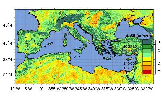 3.2.4 Site Condition- (Vs-3 Grid) Σε αυτό το πεδίο εισάγουμε το γεωγραφικό υπόβαθρο Vs-3 (η διατρητική ταχύτητα των κυμάτων σε βάθος 3m) της περιοχής του σεισμού.