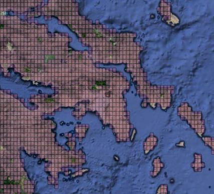 και Πίνακας 4.3). Τα ποσοστά κατανομής υπολογίστηκαν από των ψηφιακό χάρτη που έγινε στο λογισμικό γεωπληροφορικής QGIS (Εικόνα 4.