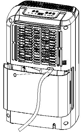 2. If the drainage tank is dirty, wash it with cold or lukewarm water.