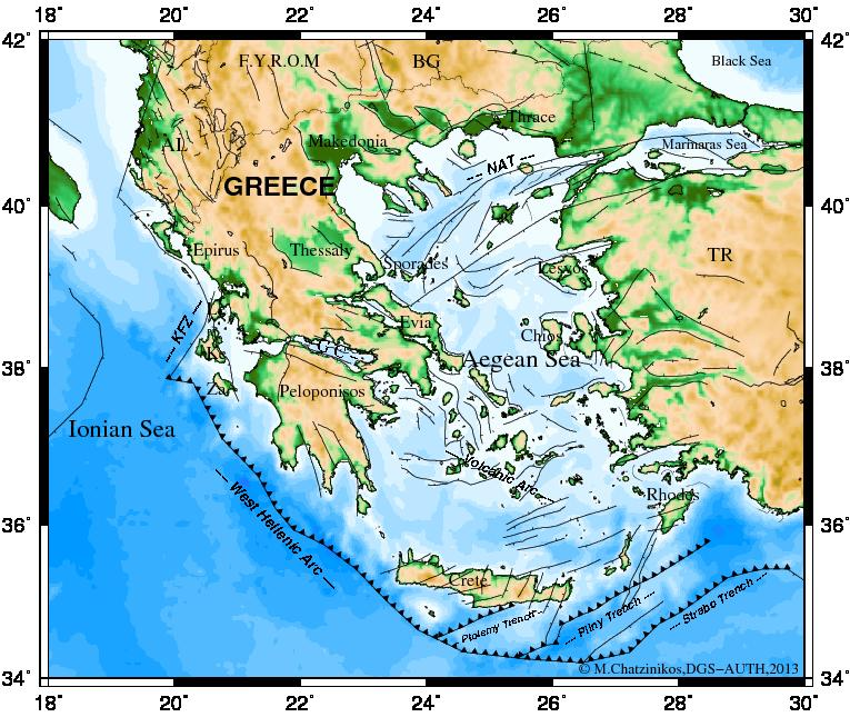 Η τεκτονική συμπεριφορά της Ελλάδας Ο γήινος φλοιός της Ελλάδας: Κανονικά ρήγματα Κορινθιακός Κόλπος Πατραϊκός Κόλπος Σαρωνικός Κόλπος Θεσσαλία Νότιο Αιγαίο Ανάστροφα ρήγματα