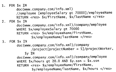 XQuery επερωτήσεις Συνένωση με περισσότερες από μία μεταβλητές.