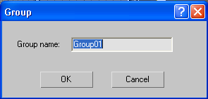 Group ή Ungroup. Θα ζητηθεί η ονομασία του γκρουπ έχοντας προεπιλέξει το πρόγραμμα την ονομασία Group01.
