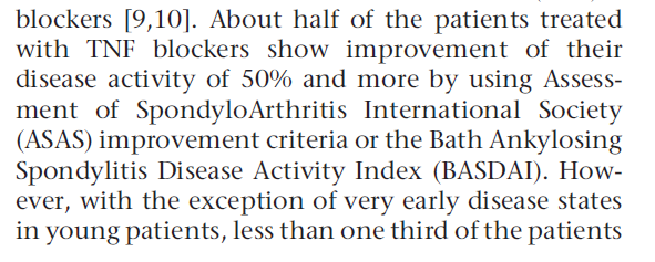 46-week prospective longitudinal multicentre study of 60 AS patients RESULTS: After 22 weeks, 58.